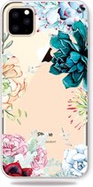 Apple iPhone 11 Hoesje - Mobigear - Design Serie - TPU Backcover - Flowers - Hoesje Geschikt Voor Apple iPhone 11