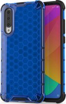 Xiaomi Mi A3 Hoesje - Mobigear - Honeycomb Serie - Hard Kunststof Backcover - Blauw - Hoesje Geschikt Voor Xiaomi Mi A3