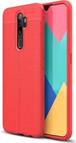 OPPO A9 (2020) Hoesje - Mobigear - Luxury Serie - TPU Backcover - Rood - Hoesje Geschikt Voor OPPO A9 (2020)