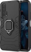 HONOR 20 Pro Hoesje - Mobigear - Armor Ring Serie - Hard Kunststof Backcover - Zwart - Hoesje Geschikt Voor HONOR 20 Pro