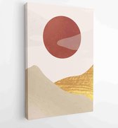 Mountain and gold landscape wall arts vector 3 - Moderne schilderijen – Vertical – 1894294825 - 80*60 Vertical