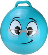 Skippybal smiley voor kinderen blauw 55 cm - Zomer buiten speelgoed