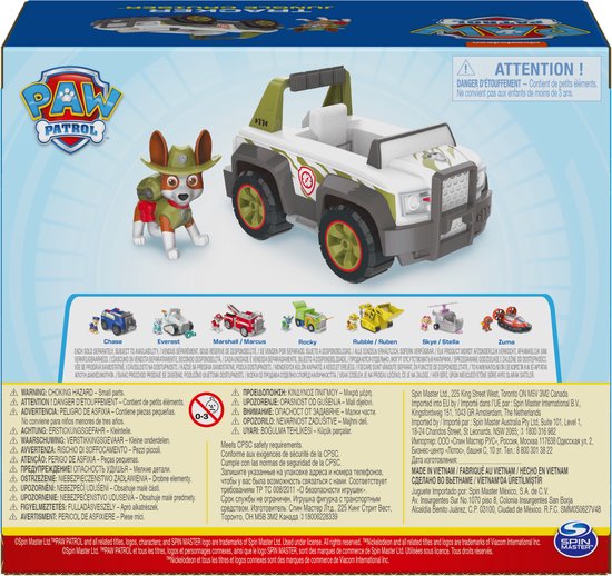 PAW Patrol , Trackers junglevoertuig met verzamelfiguur, voor kinderen ...