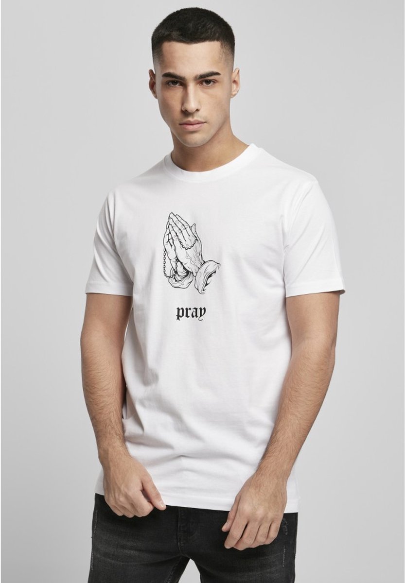 Mister Tee Heren Tshirt -XL- Dark Pray Wit