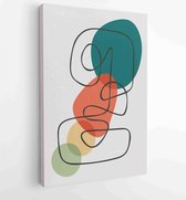 Earth tones organic shape Art design for poster, print, cover, wallpaper, Minimal and natural wall art. 1 - Moderne schilderijen – Vertical – 1868903794 - 50*40 Vertical