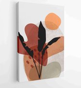 Botanical and gold abstract wall arts vector collection 1 - Moderne schilderijen – Vertical – 1880831221 - 115*75 Vertical