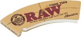 Raw Maestro Cone Filter Tips - Raw Filter tips - 98x26mm - Bruin - Geperforeerd - 24 books