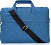 Mobigear Travel Katoen Schoudertas Universeel - Laptop 13 inch - Blauw