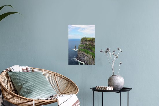 Muurstickers - Sticker Folie - De groene Kliffen van Moher in Ierland - 20x30 cm - Plakfolie - Muurstickers Kinderkamer - Zelfklevend Behang - Zelfklevend behangpapier - Stickerfolie