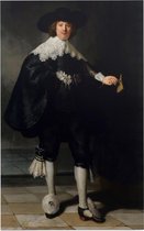 Portret van Marten Soolmans, Rembrandt van Rijn - Foto op Forex - 60 x 90 cm