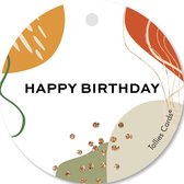 Tallies Cards - kadokaartjes  - bloemenkaartjes - Happy birthday - Abstract - set van 5 kaarten - verjaardagskaart - verjaardag - felicitatie - proficiat - 100% Duurzaam