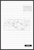 Kuotes Art - Ingelijste Poster Den Haag - Muurdecoratie - 40 x 60 cm - wit staand