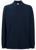 Fruit Of The Loom Premium Hommes Polo à manches longues (Dark Marine)