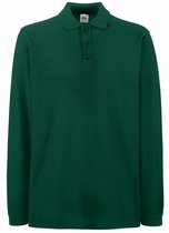 Fruit Of The Loom Heren Premium Poloshirt Met Lange Mouwen (Forest Groen)