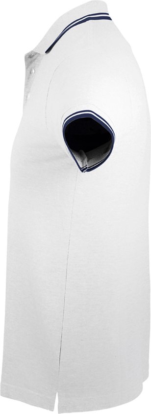 SOLS Polo en piqué à manches courtes Pasadena pour hommes (Wit/lourd)