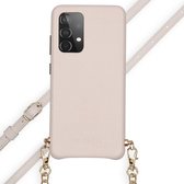 Selencia Aina Slang Hoesje met koord voor de Samsung Galaxy A52(s) (5G/4G) - Wit