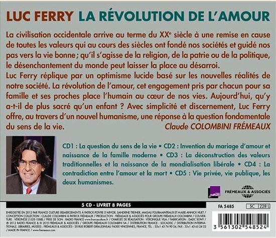 Luc Ferry - La Revolution De L'amour (5 CD), Luc Ferry | CD (album) |  Muziek | bol.com