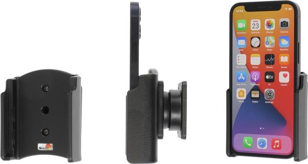 Brodit houder geschikt voor Apple iPhone 12 Mini Passieve houder met swivelmount