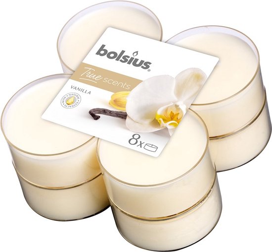 Bolsius maxlicht geur 8 stuks Vanille