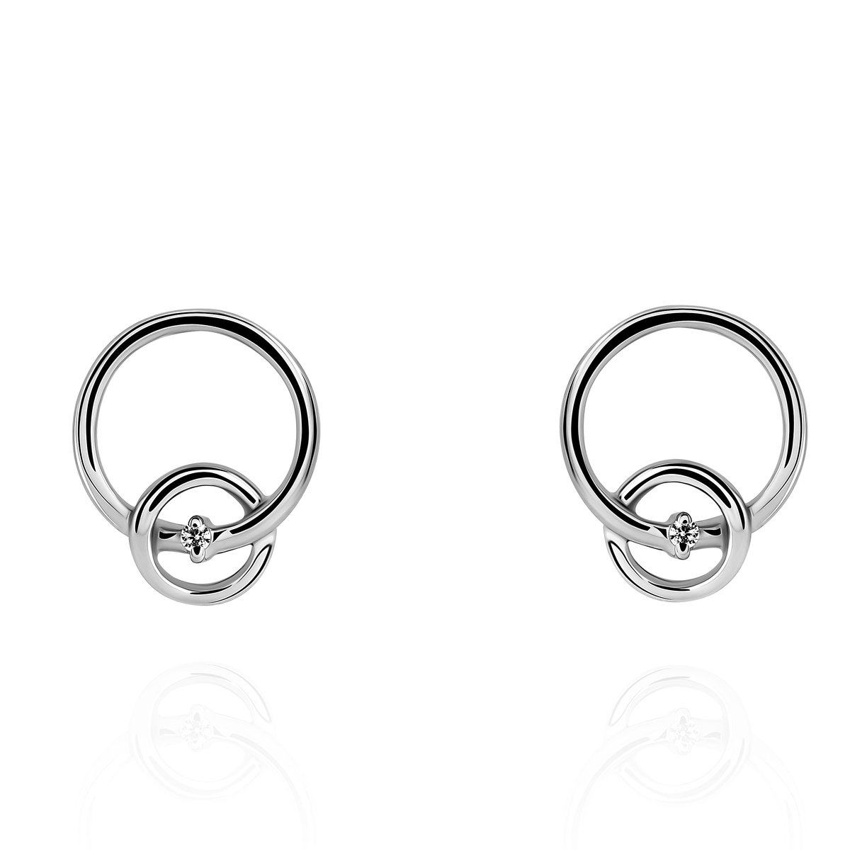 Orphelia ZO-7503 - Oorknoppen - Zilver 925 - Zirkonia - 1.5 cm