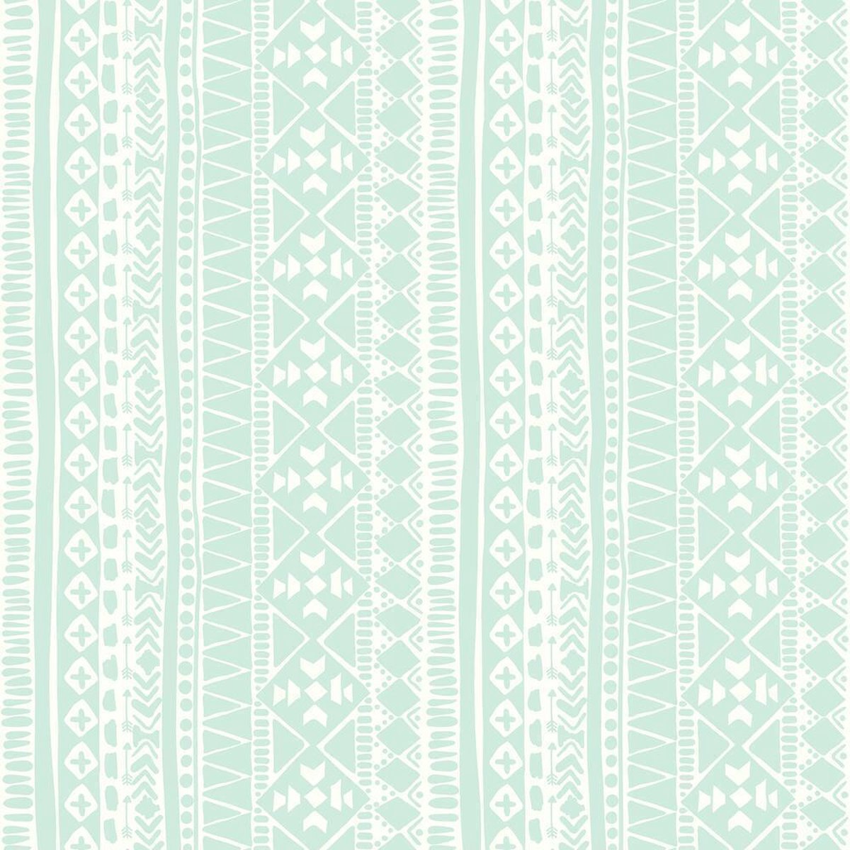 behang Peel and Stick Tribal 503 cm vinyl lichtblauw