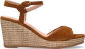 Unisa Lagata Sandalen - Met Sleehak - Dames - Cognac - Maat 41