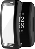 Strap-it Fitbit Inspire 2 TPU case - zwart - hoesje - beschermhoes - protector - bescherming