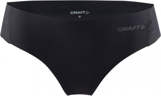 Zwarte Craft sportonderbroek met logo op de tailleband en zijkanten.