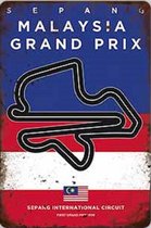 Formule 1 - Grand Prix van Maleisië - Sepang International circuit - Vintage metalen wandplaat - Formula 1 – Max verstappen - F1 Wandbord – Mancave – Mannen Cadeau - Historische Grand Prix