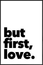 JUNIQE - Poster in kunststof lijst first love -20x30 /Zwart
