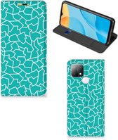 Etui OPPO A15 Book Case Fissures Blue