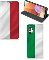 Smartphone Hoesje Geschikt voor Samsung Galaxy A32 5G Enterprise Editie | Geschikt voor Samsung A32 4G Leuk Bookcase Italiaanse Vlag