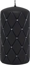 Zwarte diamantjes stompkaars 130/70 (49 uur)
