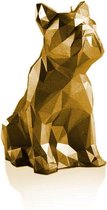 Candellana figuurkaars Bulldog goud / koper gelakt. Hoogte 15 cm (24 uur)