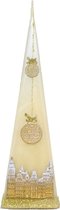 Ivoor Kerst Stad Piramide Kaars 230mm (24 uur)