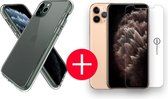 iPhone 11 Pro Max Transparant Hoesje + GRATIS Screenprotector - Transparant - Extra Dun - Apple iPhone 11 Pro Max - Hoes - Cover - Case - Screenprotector kit