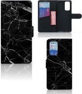 Telefoonhoesje OnePlus 9 Pro Wallet Book Case Vaderdag Cadeau Marmer Zwart