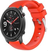 Siliconen Smartwatch bandje - Geschikt voor  Xiaomi Amazfit GTR silicone band - rood - 42mm - Horlogeband / Polsband / Armband