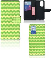Telefoonhoesje OnePlus 9 Pro Book Case Waves Green