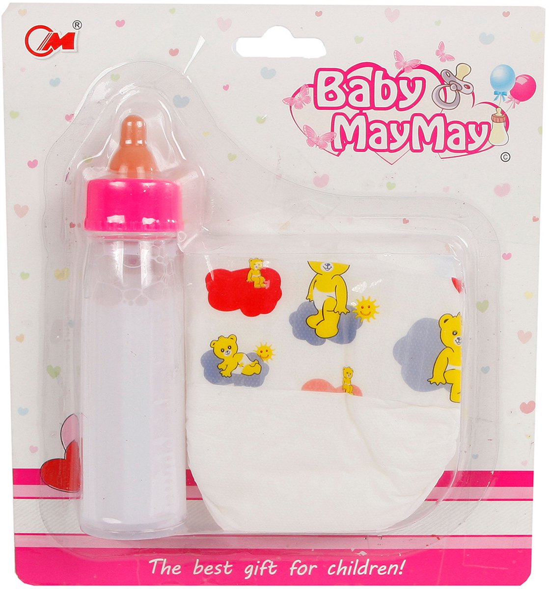 Toys Amsterdam Speelset Baby Maymay Meisjes Wit/roze 2-delig