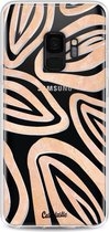 Casetastic Samsung Galaxy S9 Hoesje - Softcover Hoesje met Design - Leaves Coral Print