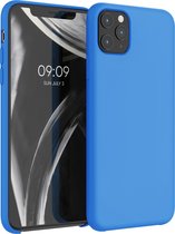 kwmobile telefoonhoesje voor Apple iPhone 11 Pro Max - Hoesje met siliconen coating - Smartphone case in stralend blauw