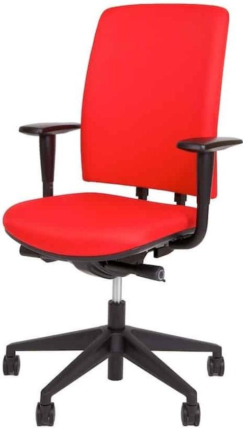 ABC Kantoormeubelen ergonomische bureaustoel a680 met en-1335 normering rode stof