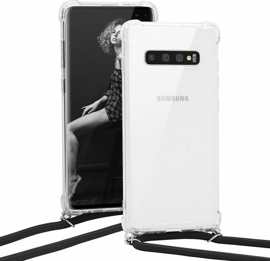 Samsung S10 Plus Hoesje transparant silicone met Koord - Galaxy S10 Plus  Koord hoesje... | bol.com