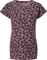 Supermom T-shirt Black Flower Zwangerschap - Maat XL
