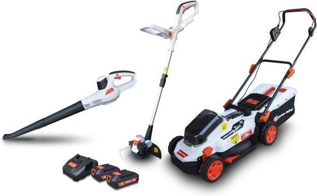 ELEM GARDEN TECHNIC KIT 3 OPLAADBARE MACHINES 20V MAX + 2 BATTERIJEN