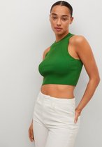 Mango Top Geribd Crop Top 17050182 47 Dames Maat - 44
