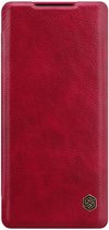 Xiaomi Redmi Note 10/10S Hoesje - Qin Leather Case - Flip Cover - Rood