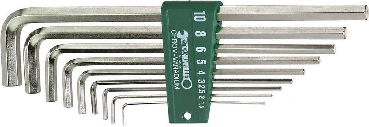 Stahlwille 10765/9 Inbussleutelset - lang - 1,5-10mm
