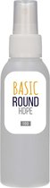 12 x 100 ml fles Basic Round HDPE naturel + Spraypomp PP wit BPA vrij kunststof, hervulbaar, onbreekbaar, recyclebaar, lege fles
